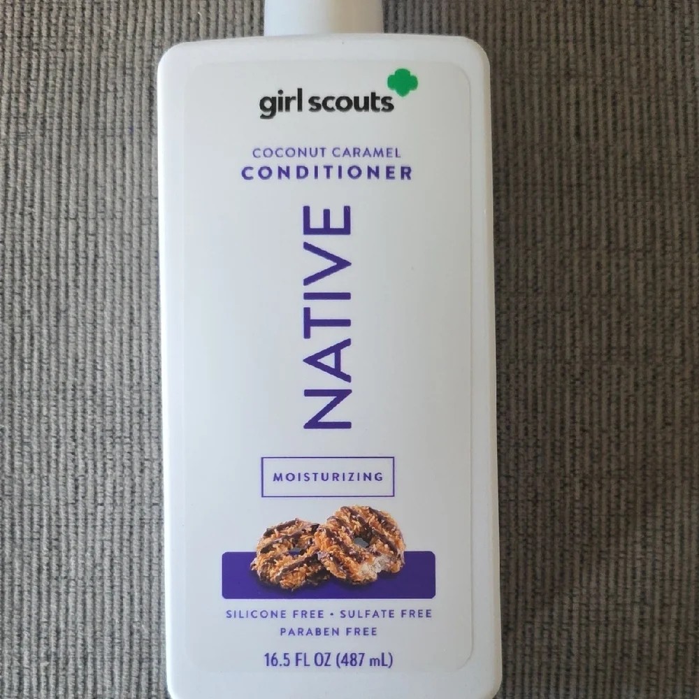 Native Girl Scouts Coconut Caramel Moisturizing Conditioner, 2 Bottles, 16.5oz.